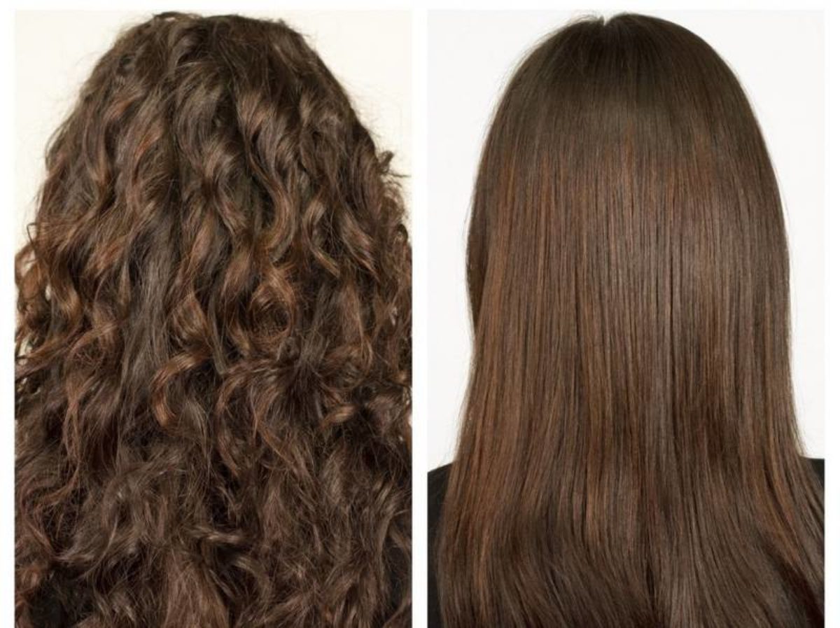 Волосы после нанопластики до и после