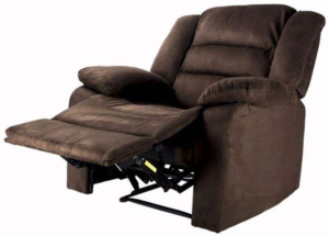 كرسي استرخاء Recliner لون بني من الداخل عمق 80 سم