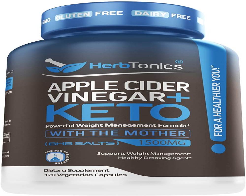 Herbtonics Apple Cider Vinegar Capsules Plus Keto BHB