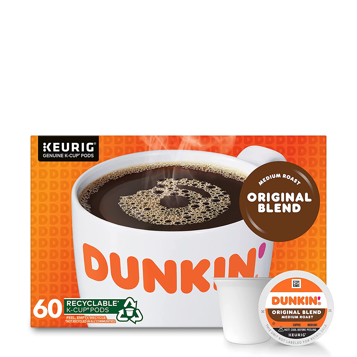 Dunkin 'Original Coffee Blend Original Blend K Cup® Pods. مزيج القهوة الأصلي من دانكن